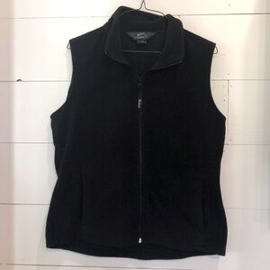 Woolrich Black Fleece Vest Size Medium